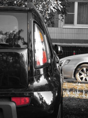 Fototapeta premium car in the rain