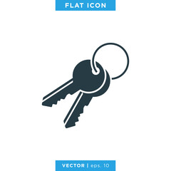 Key Icon Vector Logo Design Template.