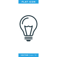 Obraz premium Light Bulb Icon Logo Design Template. Lamp Symbol