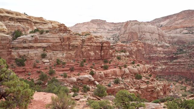 Beautiful landscape along the Cassidy Arch Trail of Capitol Reef National Park
