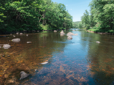 The Millers River in Bearsden Conservation Area Athol Massachusetts