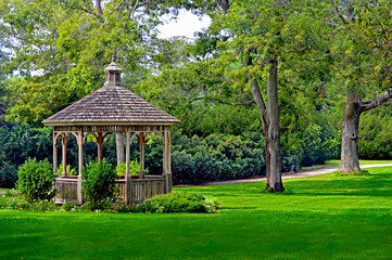 Gazebo in summer