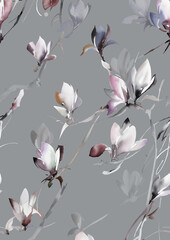 Flowers watercolor illustration.Manual composition.Big Set watercolor elements，Design for textile, wallpapers，Element for design,Greeting card