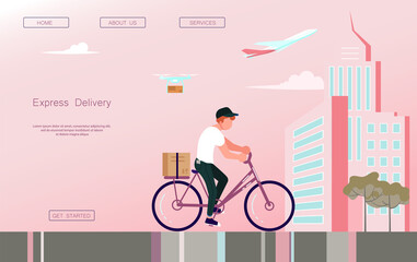 Fast delivery by bicycle