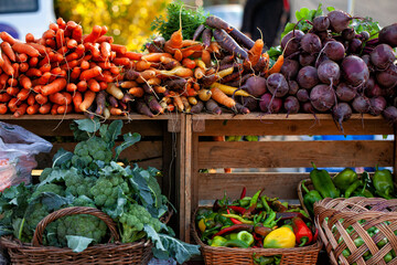 fresh vegetables on the market