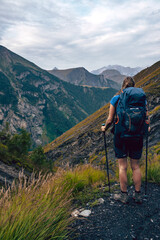 hiker in the mountains