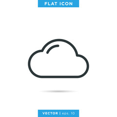 Cloud icon design template. Editable stroke