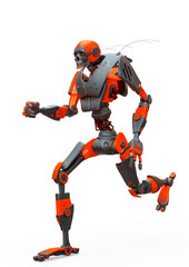 skull bot running in a white background