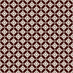 Brown colors seamless pattern with repeated overlapping circles. Round links chain motif. Geometric abstract background