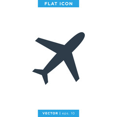 Air plane icon logo design template