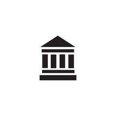Bank icon vector illustration on white background.