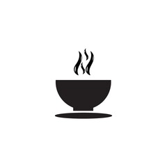 Hot soup bowl icon vektor illustration, on white background.