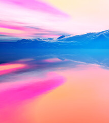 sunset in the mountains