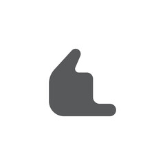 Hand call gesture vector icon symbol isolated on white background