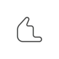 Hand call gesture vector icon symbol isolated on white background