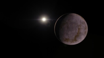 Cosmic landscape, beautiful science fiction wallpaper with endless deep space. 3D render