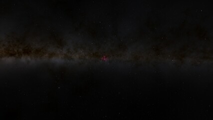 Cosmic landscape, beautiful science fiction wallpaper with endless deep space. 3D render