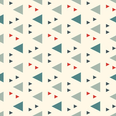 Contemporary geometric pattern. Repeated triangles ornament. Modern geo abstract background. Seamless surface design. Minimalist wallpaper. Simple digital paper, textile print. Vector illustration