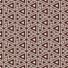 Ethnic, tribal seamless surface pattern. Native americans style background. Repeated geometric figures motif. Contemporary abstract wallpaper. Boho chic grid digital paper, textile print. Vector art