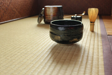 the Japanese tea room: preparing matcha tea