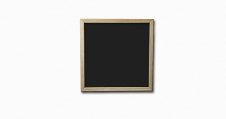 blank frame on brick textured wall background.