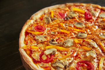 pizza with mushrooms