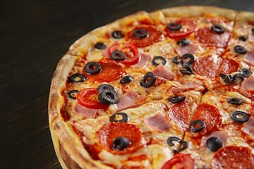 pizza with olives