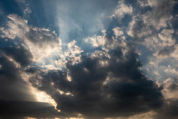 a cloudy sky with a glow