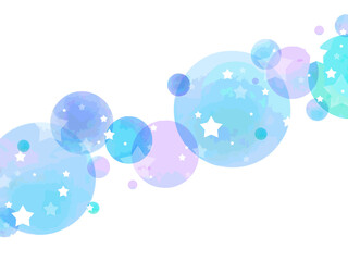 星空のイラストの背景、フレーム素材