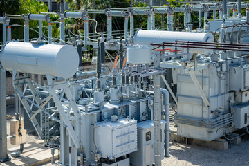 Photo of a power relay station industrial generation