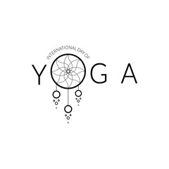 Vector illustration of international yoga day.