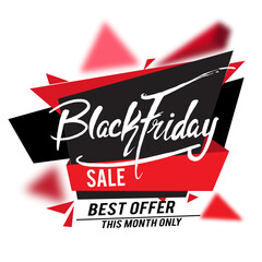 Black Friday sale design template with modern and simple design, place for text, November late Discount Offer. Can used for Design of Advertising, Promotion, Banner, Poster.