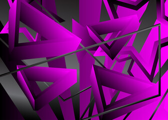 Purple and black triangles, premium exclusive background. Vector luxury dark colored and black gradient geometric