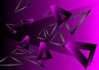 Purple and black triangles, premium exclusive background. Vector luxury dark colored and black gradient geometric