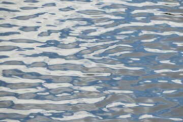 Obraz premium Closeup of blue marble glossy water texture, natural background