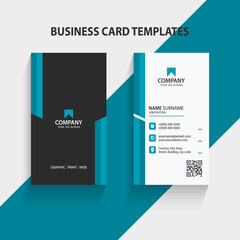 Modern and minimalist business card vector design template. Vertical layout. editable business card vector. Perfect for your company. Vector illustration design. Print ready.