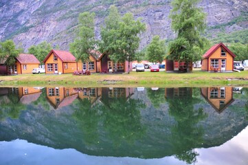 북유럽 여행 노르웨이 레르달 호수 풍경 사진,Northern Europe Travel Norwegian Lerdale Lake
