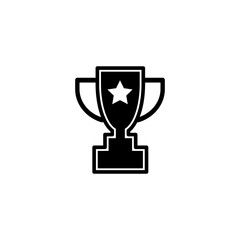 Trophy icon design logo vector template illustration