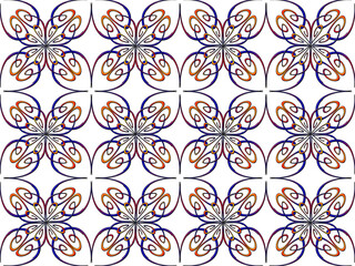 Seamless pattern design with floral background elements, beautiful ornaments