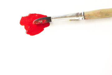 Red brush and ink creative art