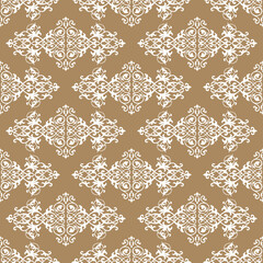 Fleur de Lis Arabic Geometrical Pattern Seamless Repeat Background