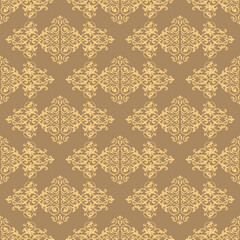 Fleur de Lis Arabic Geometrical Pattern Seamless Repeat Background