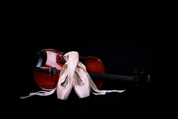 Ballet Shoes with a Violin
