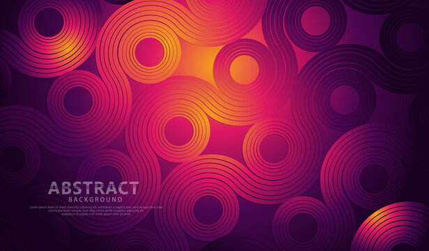 Abstract wave lines and round shapes background for element design and other users