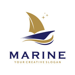 Ship, Cruise and Marine Logo Vector