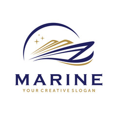 Ship, Cruise and Marine Logo Vector
