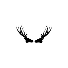 Twin Deer Logo Template vector icon illustration design
