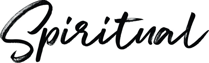 Spiritual quote. Modern calligraphy text. Vector hand drawn illustration black and white