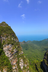 Beautiful panorama view of Langkawi island from sky bridge, Langkawi Malaysia