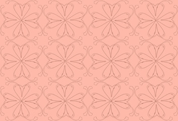 Seamless pattern design with floral background elements, beautiful ornaments